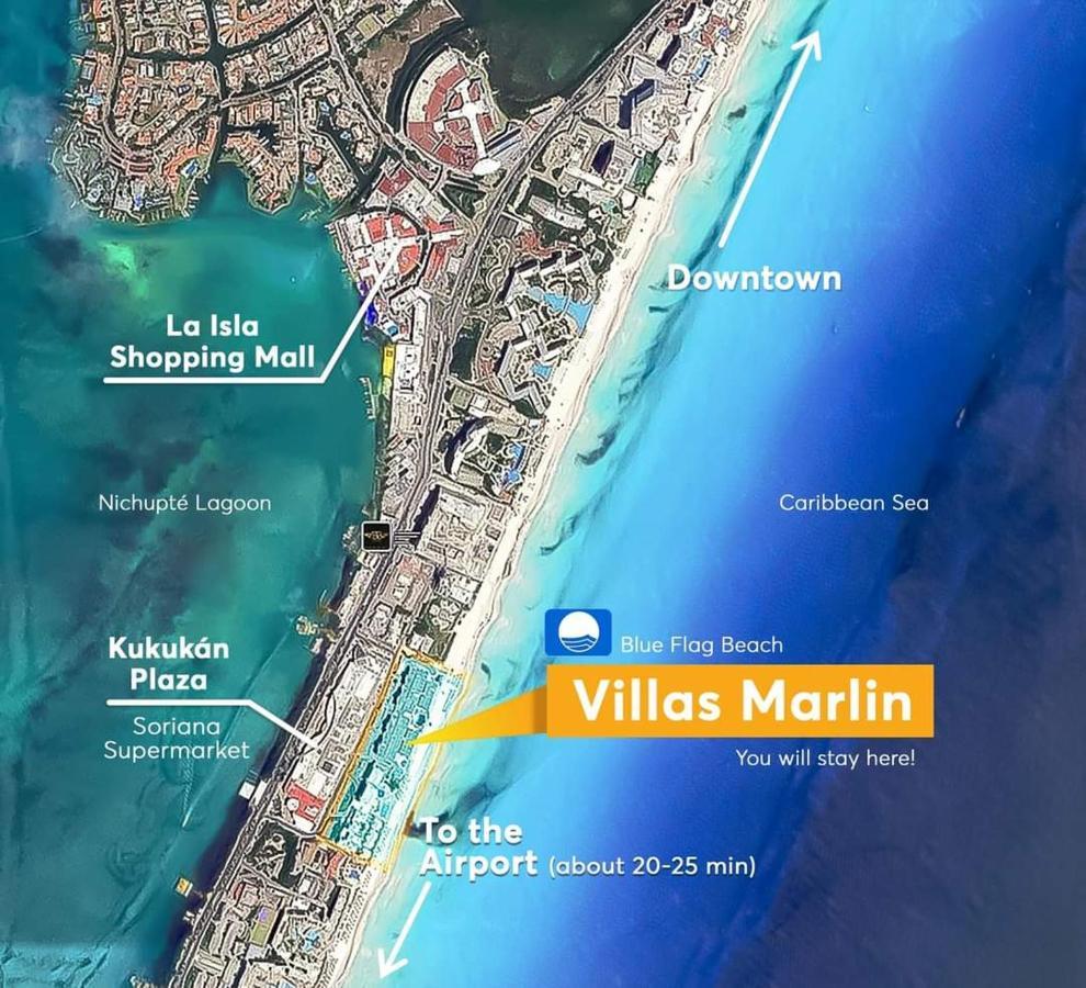 Апартаменты Marlin Turquesa Departamentos Frente Al Mar Канкун Экстерьер фото